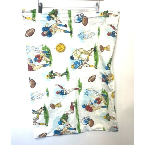 Set of 2 Vintage Traditions Pamela Kline Football Standard Sized Pillowcases - Picture 5 of 10